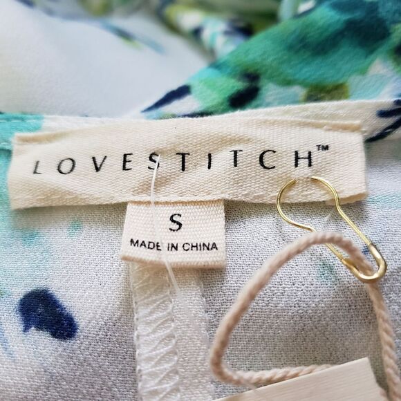 Lovestitch Floral Wrap Front Top Sz S - Picture 8 of 11